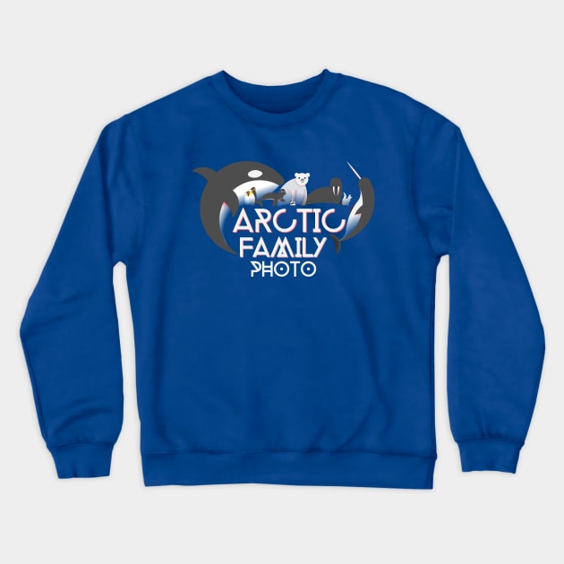 Arctic Family Photo Crewneck Sweatshirt by Manu_Pedreira